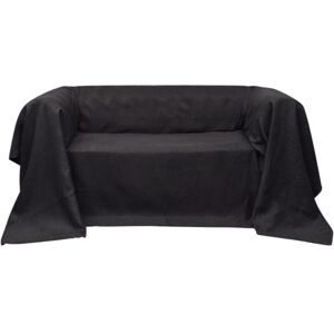 VidaXL Micro-suede Couch Slipcover Anthracite - Sofa Cover Protector VidaXL Micro-suede Couch Slipcover Anthracite - Sofa Cover Protector