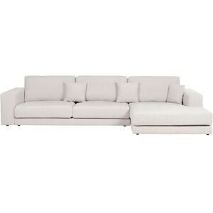 Beliani White Left Corner Sofa - Modern Minimalist Design for 4 Beliani White Left Corner Sofa - Modern Minimalist Design for 4