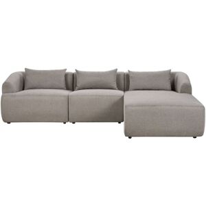 Beliani Left Hand 3 Seater Corner Sofa Taupe - Corner Sofa Beliani Left Hand 3 Seater Corner Sofa Taupe - Corner Sofa