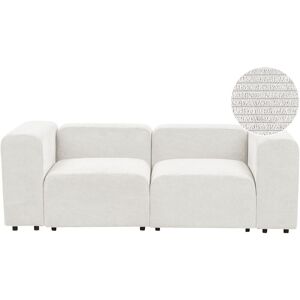BELIANI Modular Sofa 2 Seater FALSTERBO Corduroy Off-White BELIANI Modular Sofa 2 Seater FALSTERBO Corduroy Off-White