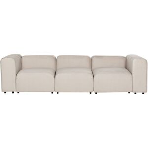 BELIANI Modular Sofa 3 Seater FALSTERBO Velvet Beige BELIANI Modular Sofa 3 Seater FALSTERBO Velvet Beige