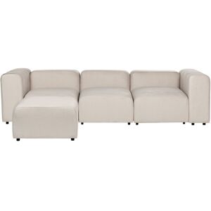 Beliani Modern Velvet Modular Sofa Falsterbo - Beige - Sofa Beliani Modern Velvet Modular Sofa Falsterbo - Beige - Sofa