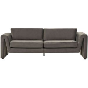 Beliani MAUNU Graphite Grey Velvet Sofa - 3 Seater Beliani MAUNU Graphite Grey Velvet Sofa - 3 Seater