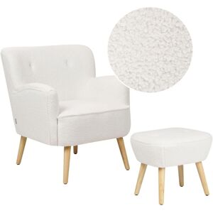 Beliani Armchair TUMBA with Footstool - Armchair with Footstool Set Beliani Armchair TUMBA with Footstool - Armchair with Footstool Set