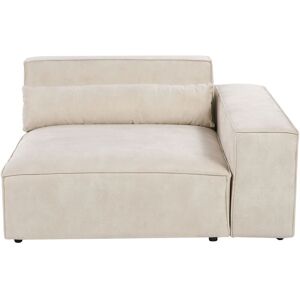 Beliani Beige Velvet Corner Sofa - Modern 1-Seat Module Beliani Beige Velvet Corner Sofa - Modern 1-Seat Module