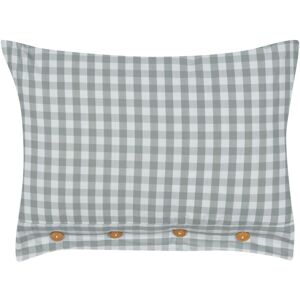 Beliani Green Chequered Pattern Decorative Cushion - 40x60cm Beliani Green Chequered Pattern Decorative Cushion - 40x60cm