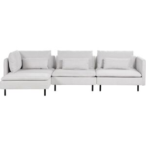 Beliani Modular Right Corner Sofa Grey Fabric 3 Seater - Corner Sofa Beliani Modular Right Corner Sofa Grey Fabric 3 Seater - Corner Sofa