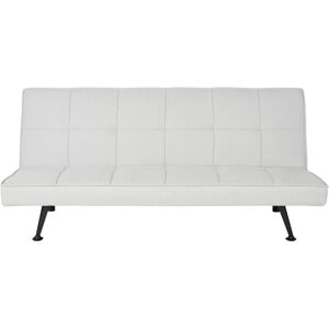 Beliani Light Grey Fabric Sofa Bed - Modern 3-Seater Convertible Beliani Light Grey Fabric Sofa Bed - Modern 3-Seater Convertible