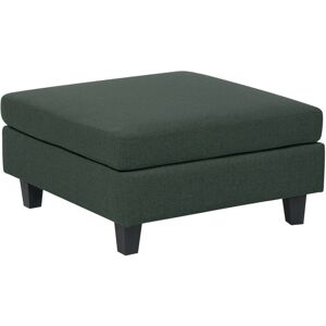 Beliani Ottoman Dark Green Polyester Upholstered Square - Ottoman Footstool Beliani Ottoman Dark Green Polyester Upholstered Square - Ottoman Footstool