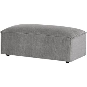 Beliani Grey Fabric Ottoman - Footstool - Modern Minimalist Style Beliani Grey Fabric Ottoman - Footstool - Modern Minimalist Style