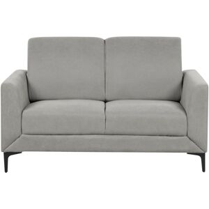 Beliani Grey Fabric 2 Seater Sofa - Retro Style Living Room Furniture Beliani Grey Fabric 2 Seater Sofa - Retro Style Living Room Furniture