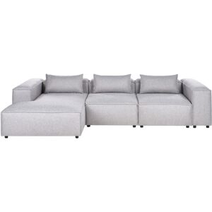 BELIANI Modular Corner Sofa 4 Seater BRANDE Grey Right Hand BELIANI Modular Corner Sofa 4 Seater BRANDE Grey Right Hand