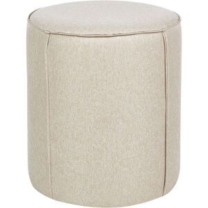 Beliani Sedona Beige Linen Pouffe - Pouffe Beliani Sedona Beige Linen Pouffe - Pouffe