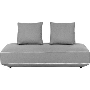 BELIANI Chaise Longue SEILLANS Fabric Dark Grey BELIANI Chaise Longue SEILLANS Fabric Dark Grey