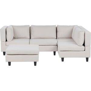 BELIANI Modular Sofa Light Beige - Modern 4-Seater BELIANI Modular Sofa Light Beige - Modern 4-Seater