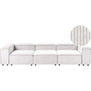 BELIANI Modular Sofa 3 Seater ARDAL Corduroy Off-White BELIANI Modular Sofa 3 Seater ARDAL Corduroy Off-White