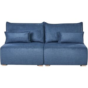 BELIANI Modular Sofa 3 Seater NERBO Fabric Blue BELIANI Modular Sofa 3 Seater NERBO Fabric Blue