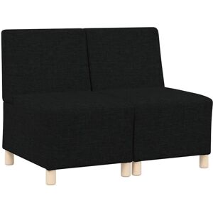 Modular Sofa Unit Armless 2 pcs Black 55 x 74 x 82 cm Fabric Vidaxl Modular Sofa Unit Armless 2 pcs Black 55 x 74 x 82 cm Fabric Vidaxl