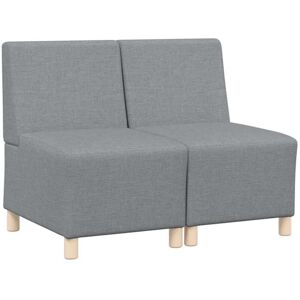 Modular Sofa Unit Armless 2 pcs Light grey 55 x 74 x 82 cm Vidaxl Modular Sofa Unit Armless 2 pcs Light grey 55 x 74 x 82 cm Vidaxl