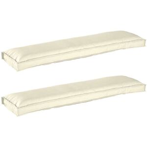 Pallet Cushion Set 2 pcs Cream 150 x 40 x 8 cm Oxford fabric Vidaxl Pallet Cushion Set 2 pcs Cream 150 x 40 x 8 cm Oxford fabric Vidaxl