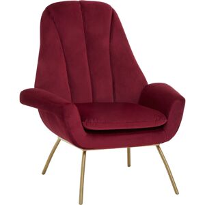 Bobbi Chair Wine Velvet Gold Stainless Steel Legs - Accent Chair Bobbi Chair Wine Velvet Gold Stainless Steel Legs - Accent Chair