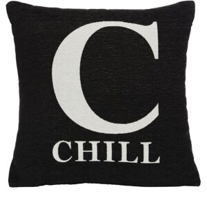 Premier Housewares - Words 'Chill' Black Cushion Premier Housewares - Words 'Chill' Black Cushion