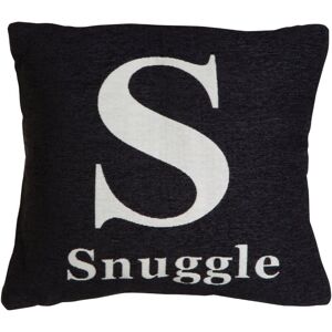 Premier Housewares - Words 'Snuggle' Black Cushion Premier Housewares - Words 'Snuggle' Black Cushion