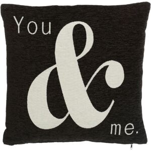 Premier Housewares - Words 'You & Me' Black Cushion Premier Housewares - Words 'You & Me' Black Cushion