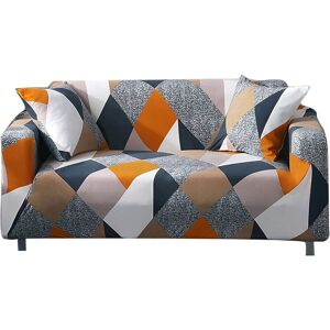 IKODM Printed Stretch Sofa Cover, Modern Elastic Sofa Slipcover Anti-Slip Couch Cover 1/2/3/4 Seater (2 Seater Sofa Cover: 141-180cm, Multicolor Square) IKODM Printed Stretch Sofa Cover, Modern Elastic Sofa Slipcover Anti-Slip Couch Cover 1/2/3/4 Seater (2 Seater Sofa Cover: 141-180cm, Multicolor Square)