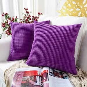 Dhklfa - Purple Granules Cushion Cover Set of 2, Soft Corduroy Decorative Square Cushion Cover Pillow Case, Home Decorations for Sofa Couch Bed Dhklfa - Purple Granules Cushion Cover Set of 2, Soft Corduroy Decorative Square Cushion Cover Pillow Case, Home Decorations for Sofa Couch Bed