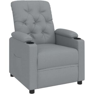 Recliner Chair Light Grey Fabric vidaXL Recliner Chair Light Grey Fabric vidaXL