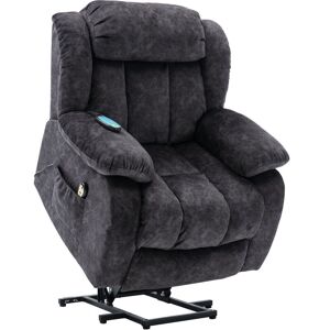 Modernluxe - Recliner Chair Power Massage Lift Velvet Armchair with Heat & Vibration, Reclining Mechanism Ergonomic chair, Grey Modernluxe - Recliner Chair Power Massage Lift Velvet Armchair with Heat & Vibration, Reclining Mechanism Ergonomic chair, Grey