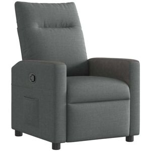 Recliner Chair Reclining Dark Grey 69 x 86 x 100 cm Fabric vidaXL Recliner Chair Reclining Dark Grey 69 x 86 x 100 cm Fabric vidaXL