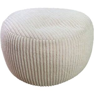 Relaxdays pouffe, cord, HxD: 35 x 50 cm, polystyrene filling, round floor cushion, living room stool, seat pouffe, beige Relaxdays pouffe, cord, HxD: 35 x 50 cm, polystyrene filling, round floor cushion, living room stool, seat pouffe, beige