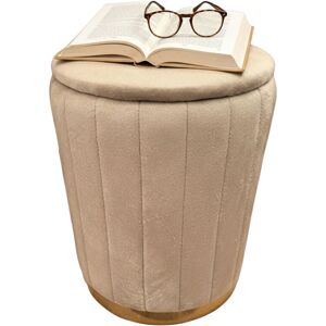 Relaxdays Velvet Stool, Storage Ottoman, Upholstered, HxD: 42 x 32 cm, Round Pouffe, Living Room, Coffee Relaxdays Velvet Stool, Storage Ottoman, Upholstered, HxD: 42 x 32 cm, Round Pouffe, Living Room, Coffee