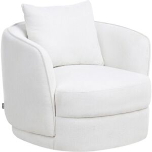 BELIANI Swivel Armchair ANDALEN Fabric Off-White BELIANI Swivel Armchair ANDALEN Fabric Off-White