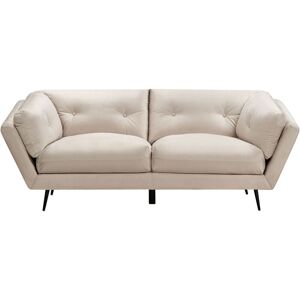 BELIANI Velvet 3-Seater Sofa - Retro Style - Elegant Upholstery BELIANI Velvet 3-Seater Sofa - Retro Style - Elegant Upholstery