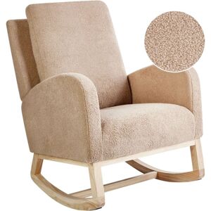BELIANI Rocking Chair ALSTA Boucle Beige BELIANI Rocking Chair ALSTA Boucle Beige