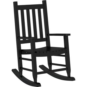 Vidaxl - Rocking Chair for Children Black Solid Wood Poplar Vidaxl - Rocking Chair for Children Black Solid Wood Poplar
