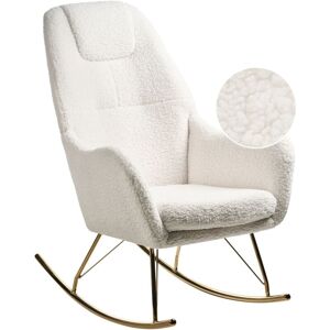 BELIANI Rocking Chair GULSELE Boucle Off-White BELIANI Rocking Chair GULSELE Boucle Off-White