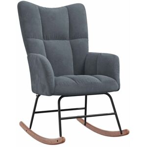 Rocking Chair Dark Grey Velvet Vidaxl Rocking Chair Dark Grey Velvet Vidaxl
