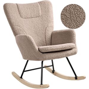 BELIANI Rocking Chair SANDVE Boucle Taupe BELIANI Rocking Chair SANDVE Boucle Taupe