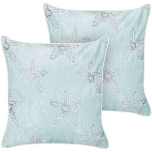 Beliani Set of 2 Velvet Starfish Cushions - Cushions Beliani Set of 2 Velvet Starfish Cushions - Cushions