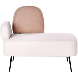 Beliani Arcey Beige Brown Minimalist Left Chaise Longue - Modern Beliani Arcey Beige Brown Minimalist Left Chaise Longue - Modern