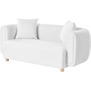 BELIANI Sofa 2 Seater LILLEROD Fabric White BELIANI Sofa 2 Seater LILLEROD Fabric White