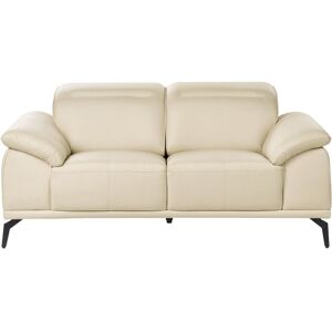 BELIANI Sofa 2 Seater VEJEN Faux Leather Beige BELIANI Sofa 2 Seater VEJEN Faux Leather Beige