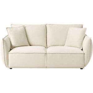 BELIANI Sofa 3 Seater KUNES Fabric Light Beige BELIANI Sofa 3 Seater KUNES Fabric Light Beige