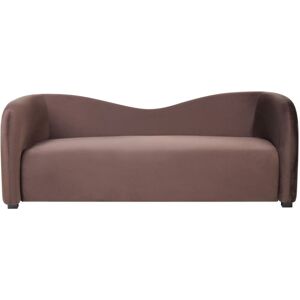 BELIANI Sofa 3 Seater VELTADA Velvet Dark Brown BELIANI Sofa 3 Seater VELTADA Velvet Dark Brown