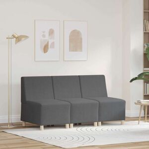 Vidaxl - Modular Sofa Unit Armless 3 pcs Dark grey 55 x 74 x 82 cm Vidaxl - Modular Sofa Unit Armless 3 pcs Dark grey 55 x 74 x 82 cm