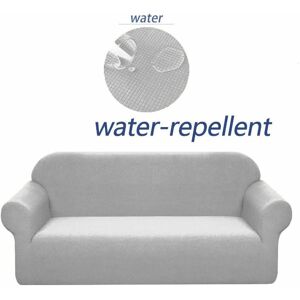 HOOPZI Sofa Cover Stretch, Waterproof and Scratch Resistant for 1 Seater Sofa Elegant Pattern With Non-Slip Foam Rolls (3 Seater Sofa, Grey)-145-180cm HOOPZI Sofa Cover Stretch, Waterproof and Scratch Resistant for 1 Seater Sofa Elegant Pattern With Non-Slip Foam Rolls (3 Seater Sofa, Grey)-145-180cm
